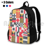 Vintage Outdoor Hiking Backpack Maritime Flags