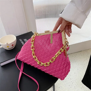 Flake Handbag Clip Shoulder Purse Woman Bags Clutch Bag