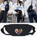 Flamingo Print Waist Bag Teenager Outdoor Sports Running Cycling Chest Pack