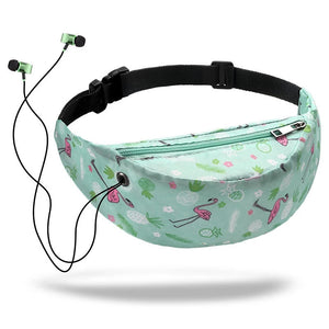 Flamingo Outdoor Waist Bag Colorful Cartoon Hiking Beltbag