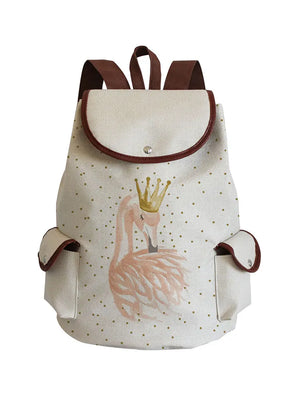 Flamingo Queen Drawstring Backpack Bag