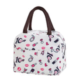 Flamingo Flowers Lunchbox Thermal Insulation Food Lunch Bag