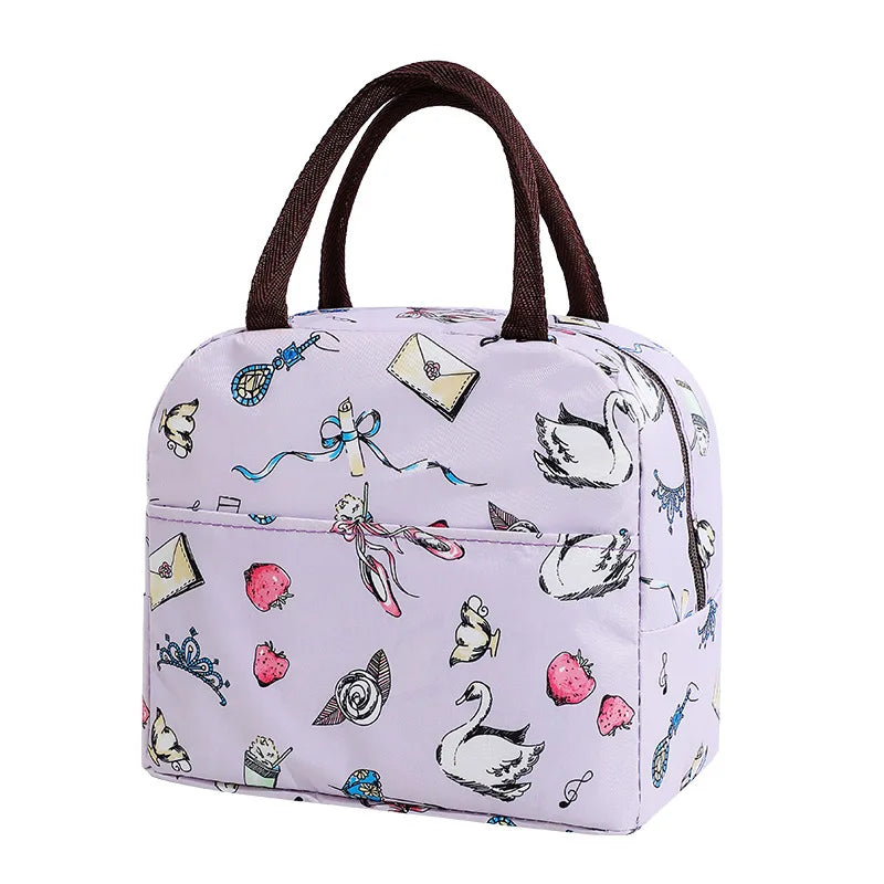 Flamingo Animal Insulated Lunch Bag Portable Handbag