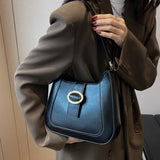 Flap Crossbody Bags For Women Winter Small PU Leather Shoulder Bag