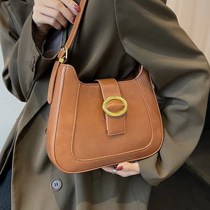 Flap Crossbody Bags For Women Winter Small PU Leather Shoulder Bag