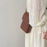 Flap Crossbody Bags Mini PU Leather Shoulder Purses Handbags Girls Ladies Solid