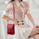 Mini PU Leather Shoulder Bag for Women Crossbody Phone Purse Handbag