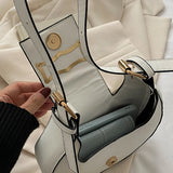 Half-moon PU Leather Shoulder Bag for Women