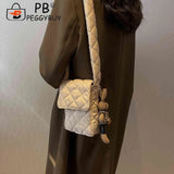 Rabbit Toys Mobile Phone Bag with Rhombic Lattice Ladies Wallet