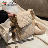 Rabbit Toys Mobile Phone Bag with Rhombic Lattice Ladies Wallet