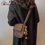 Rabbit Toys Mobile Phone Bag with Rhombic Lattice Ladies Wallet