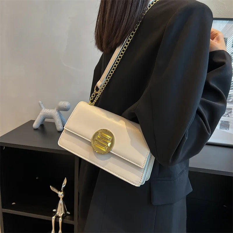 Retro Chain Shoulder Bag for Women, Small Square Crossbody Bag