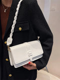 Solid PU Leather Crossbody Shoulder Bag for Women