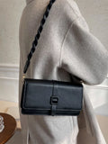 Solid PU Leather Crossbody Shoulder Bag for Women