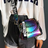 Flash Laser Women Letter Shoulder Bag Messenger Bags