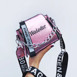 Flash Laser Women Letter Shoulder Bag Messenger Bags