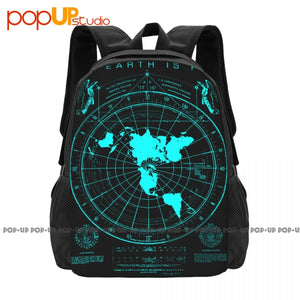 Flat Earth Map Earth Is Flat Firmament Plies World Order Backpack
