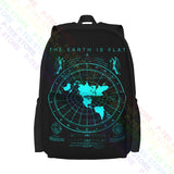 Flat Earth Map Earth Is Flat Firmament Plies World Order Large Capacity Backpack