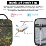 Flecktarn Camo Reusable Lunch Box Leakproof Insulated Cooler Bag