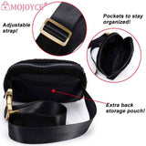 Plush Waist Bag Zip Pocket Adjustable Strap for Sports