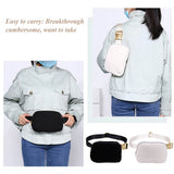 Plush Crossbody Bag with Zipper Pocket Solid Color