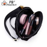 Plush Shoulder Bag with Zipper Pocket for Women