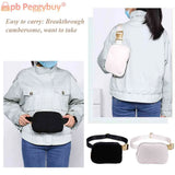 Plush Waist Bag Zipper Pocket Women Messenger Bag for Outdoor Sports