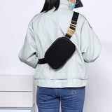 Plush Waist Bag Zipper Pocket Women Messenger Bag for Sports