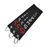 Embroidery Bag tag w/ Keyring Key chain for Travel Luggage Label 3PC/LOT