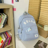 Cartoon Bear Pendant Letter Print Female Student Backpack