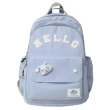 Cartoon Bear Pendant Letter Print Female Student Backpack