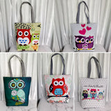 Floral & Owl Print Women's Casual Tote Bag for Daily Use & Shopping