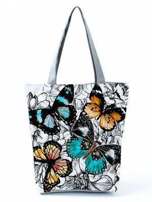 Floral Animal Print Shoulder Bag Ladies Butterfly All-Match Handbags