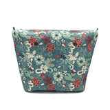 Floral Border Mini Lining Colorful Print Inner Zipper Pocket O bag insert