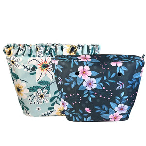 Floral Border Lining Zipper Pocket For OBag Mini Insert