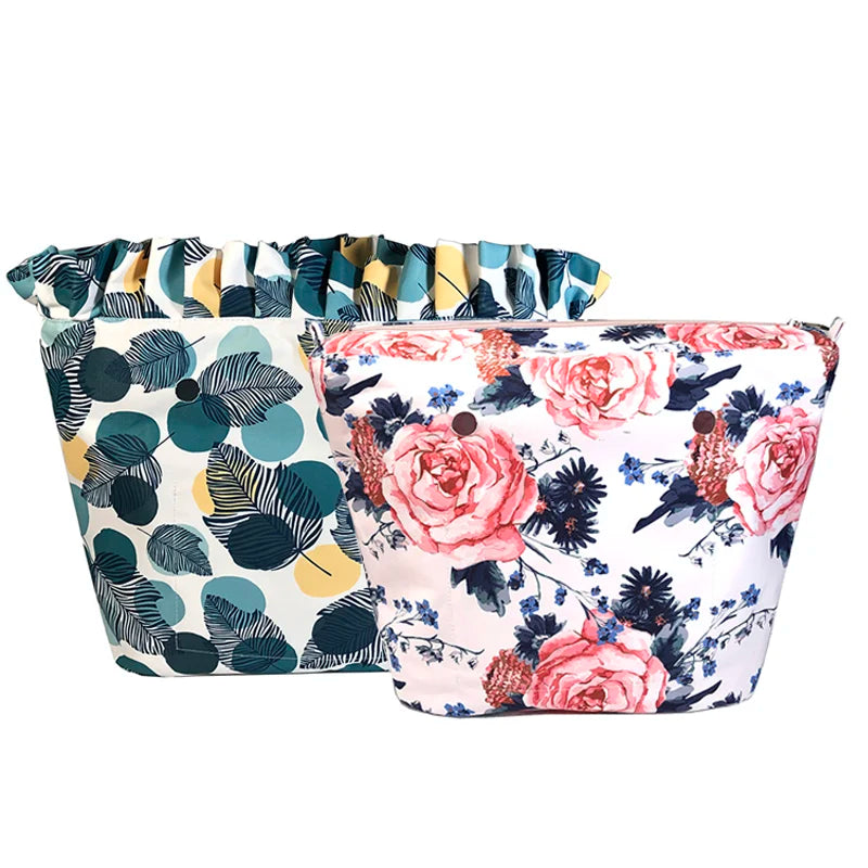 Colorful Floral Border Print Inner Pocket for O bag