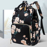Floral Diaper Bag Backpack Large Baby Bag Multi-functional Travel Back Pack