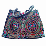 Vintage Embroidered Canvas Shoulder Bag Women Handbag