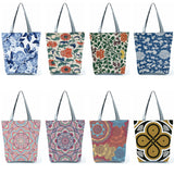 Floral Plant Printed Handbags Eco Friendly Shoulder Bag