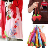 Floral Reusable Grocery Bag Large Strawberry Shopping Tote