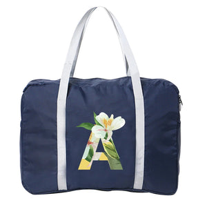 Floral Letter Nylon Travel Bags Large Capacity Luggage Water Proof Handbags