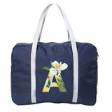 Floral Letter Nylon Travel Bags Large Capacity Luggage Water Proof Handbags