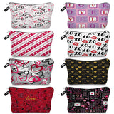 Floral Love Print Makeup Bag Toiletry Bag