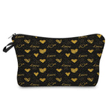 Floral Love Print Makeup Bag Toiletry Bag