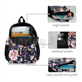 Floral Outdoor Hiking Backpack Beige Roses Vintage