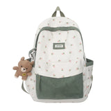 Floral Pattern Waterproof Backpack Women's Bag Large Capacity Schoolbag