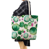 Floral Print Handbags Foldable Travel Beach Thick Rope Shoulder Bag