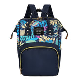 Floral Printed Backpack Mommy Bag Large Capacity Waterproof Antifouling Backpack