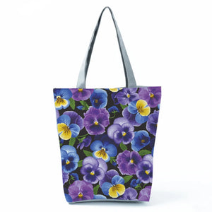 Floral Printed High Capacity Women Shoulder Bag Eco Friendly Tote