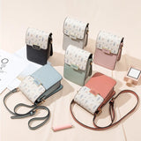 Floral Printed Women Leather Shoulder Bag Casual Crossbody Flap Bags